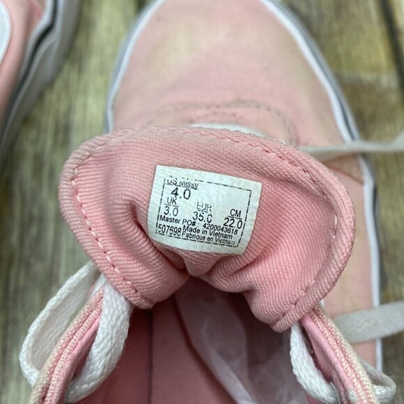 VANS Off The Wall Girl's Light Pink Low Top Skater Style Sneakers Size 4 - Picture 8 of 8
